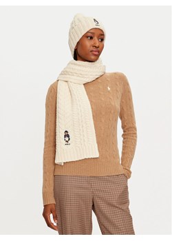 Szalik Polo Ralph Lauren 455961992001 Écru ze sklepu eobuwie.pl w kategorii Szaliki i chusty damskie - zdjęcie 182111214