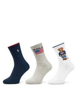 Zestaw 3 par wysokich skarpet damskich Polo Ralph Lauren 455968680001 Kolorowy ze sklepu eobuwie.pl w kategorii Skarpetki damskie - zdjęcie 182111314