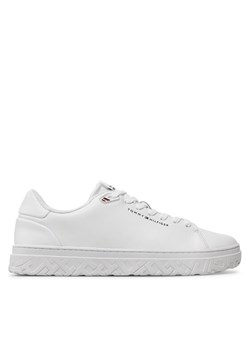 Sneakersy Tommy Hilfiger Court Thick Cupsole Leather FM0FM05208 Biały ze sklepu eobuwie.pl w kategorii Buty sportowe męskie - zdjęcie 182111621