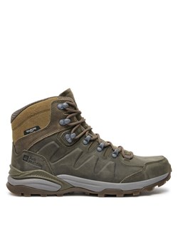 Trekkingi Jack Wolfskin Refugio Prime Texapore Mid M 4059691 Brązowy ze sklepu eobuwie.pl w kategorii Buty trekkingowe męskie - zdjęcie 182112622