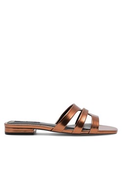 Klapki Nine West 123AL1207-1 Brązowy ze sklepu eobuwie.pl w kategorii Klapki damskie - zdjęcie 182112761
