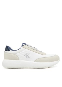 Sneakersy Calvin Klein Jeans Athleisure Runner Laceup Mix YM0YM01195 Biały ze sklepu eobuwie.pl w kategorii Buty sportowe męskie - zdjęcie 182113353