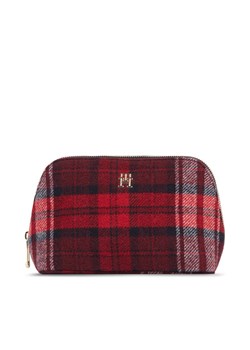 Kosmetyczka Tommy Hilfiger Washbag Check AW0AW158570GZ Czerwony ze sklepu eobuwie.pl w kategorii Kosmetyczki - zdjęcie 182113921