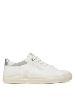Sneakersy Pepe Jeans Kenton Knit PLS31601 Biały ze sklepu eobuwie.pl w kategorii Buty sportowe damskie - zdjęcie 182114071