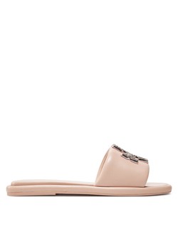 Klapki Tory Burch Double T Deco Sport Slide 158768 Różowy ze sklepu eobuwie.pl w kategorii Klapki damskie - zdjęcie 182114132