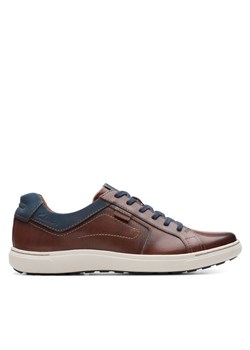 Sneakersy Clarks Mapstone Lace 26176886 Brązowy ze sklepu eobuwie.pl w kategorii Buty sportowe męskie - zdjęcie 182114291