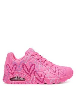 Sneakersy Skechers Uno - Spread the Love 155507/HTPK Różowy ze sklepu eobuwie.pl w kategorii Buty sportowe damskie - zdjęcie 182115621
