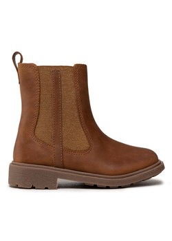 Botki Clarks Astrol Orin T 261541686 Brązowy ze sklepu eobuwie.pl w kategorii Buty zimowe dziecięce - zdjęcie 182115740