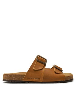 Klapki Jack&Jones Louis 12231423 Brązowy ze sklepu eobuwie.pl w kategorii Klapki męskie - zdjęcie 182116100
