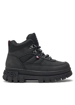Trzewiki Tommy Hilfiger Lace-Up Bootie T3X5-33707-1492 M Czarny - id: 0000304428296 - marki Tommy Hilfiger - 182116842 Trzewiki Tommy Hilfiger Lace-Up Bootie T3X5-33707-1492 M Czarny ze sklepu eobuwie.pl w kategorii Buty zimowe dziecięce - zdjęcie 182116842