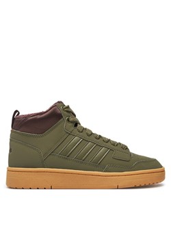 Sneakersy adidas Rapid Court Mid Winterized JR2813 Zielony ze sklepu eobuwie.pl w kategorii Buty sportowe dziecięce - zdjęcie 182116851