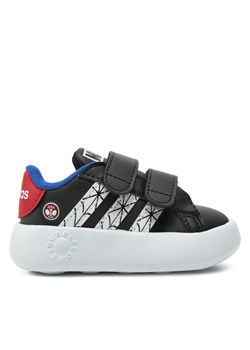 Sneakersy adidas Marvel's Spider-Man Grand Court JS0743 Czarny ze sklepu eobuwie.pl w kategorii Buty sportowe dziecięce - zdjęcie 182116853