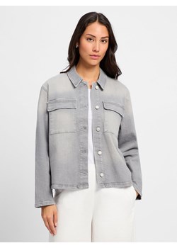 comma casual identity Damska kurtka dżinsowa Kobiety Bawełna jasny szary jednolity ze sklepu vangraaf w kategorii Kurtki damskie - zdjęcie 182592450