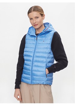 Tommy Hilfiger Bezrękawnik Global Stripe WW0WW40779 Niebieski Regular Fit ze sklepu MODIVO w kategorii Kamizelki damskie - zdjęcie 182593973