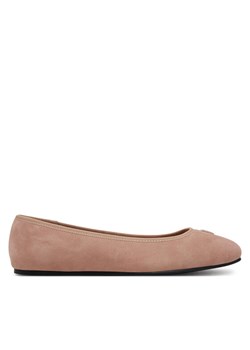 Tommy Hilfiger Baleriny Th Hardware Suede Ballerina FW0FW08655 Beżowy ze sklepu MODIVO w kategorii Balerinki - zdjęcie 182593974