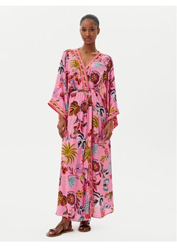 LOLA CASADEMUNT Kimono LS2516048 Różowy Relaxed Fit ze sklepu MODIVO w kategorii Odzież plażowa - zdjęcie 182594070