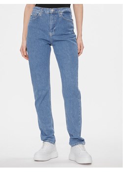 Calvin Klein Jeans Jeansy Authentic Slim Straight J20J222749 Niebieski Straight Leg ze sklepu MODIVO w kategorii Jeansy damskie - zdjęcie 182594134