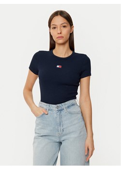 Tommy Jeans T-Shirt DW0DW20463 Granatowy Slim Fit ze sklepu MODIVO w kategorii Bluzki damskie - zdjęcie 182594304