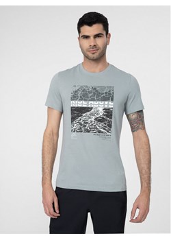 4F T-Shirt 4FSS23TTSHM490 Szary Regular Fit ze sklepu MODIVO w kategorii T-shirty męskie - zdjęcie 182594323