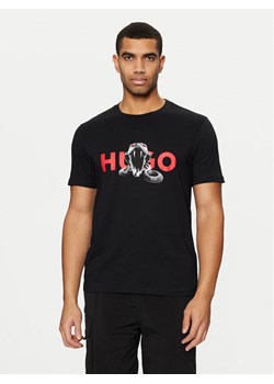 HUGO T-Shirt Deyladec 50530607 Czarny Regular Fit ze sklepu MODIVO w kategorii T-shirty męskie - zdjęcie 182594450