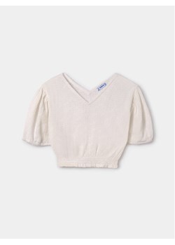 Mayoral Bluzka 6102 Biały Regular Fit ze sklepu MODIVO w kategorii Bluzki damskie - zdjęcie 182594484