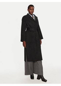 IVY OAK Płaszcz wełniany Celia IO111046 Czarny Loose Fit ze sklepu MODIVO w kategorii Płaszcze damskie - zdjęcie 182594924