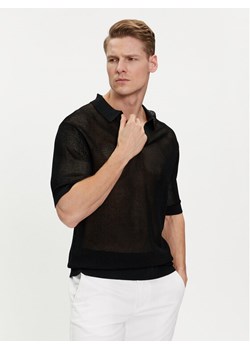 Calvin Klein Swimwear Polo KM0KM00963 Czarny Regular Fit ze sklepu MODIVO w kategorii T-shirty męskie - zdjęcie 182594930
