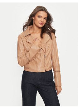 Guess Kurtka z imitacji skóry W4YL21 WE480 Beżowy Regular Fit ze sklepu MODIVO w kategorii Kurtki damskie - zdjęcie 182594942