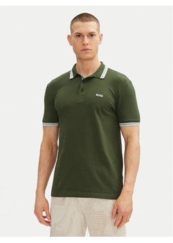 BOSS Polo Paddy 50469055 Zielony Regular Fit ze sklepu MODIVO w kategorii T-shirty męskie - zdjęcie 182595004