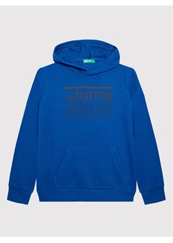 United Colors Of Benetton Bluza 3J68C200V Granatowy Regular Fit ze sklepu MODIVO w kategorii Bluzy chłopięce - zdjęcie 182595070