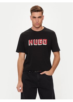 Hugo T-Shirt Daqerio 50516624 Czarny Regular Fit ze sklepu MODIVO w kategorii T-shirty męskie - zdjęcie 182595223