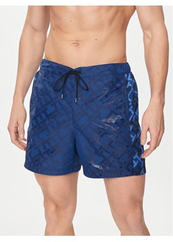 Tommy Hilfiger Szorty kąpielowe UM0UM03211 Granatowy Slim Fit ze sklepu MODIVO w kategorii Kąpielówki - zdjęcie 182595331