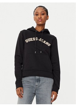 Guess Jeans Bluza W5RQ17 K68I4 Czarny Regular Fit ze sklepu MODIVO w kategorii Bluzy damskie - zdjęcie 182595440