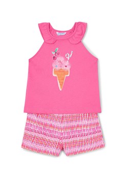 Mayoral Komplet top i spodenki 3214 Różowy Regular Fit ze sklepu MODIVO w kategorii Komplety dziewczęce - zdjęcie 182595493