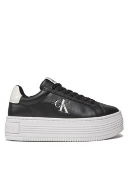 Calvin Klein Jeans Sneakersy Bold Platf Low Lace Lth Ml Met YW0YW01431 Czarny ze sklepu MODIVO w kategorii Buty sportowe damskie - zdjęcie 182595570
