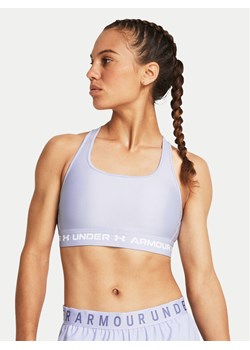 Under Armour Biustonosz sportowy Crossback Mid Bra 1361034-539 Niebieski Compression Fit ze sklepu MODIVO w kategorii Biustonosze - zdjęcie 182595742