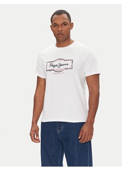 Pepe Jeans T-Shirt Daxton PM509786 Biały Regular Fit ze sklepu MODIVO w kategorii T-shirty męskie - zdjęcie 182595802