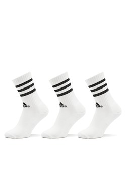 adidas Skarpety wysokie unisex 3-Stripes Cushioned Crew Socks 3 Pairs HT3458 Biały ze sklepu MODIVO w kategorii Skarpetki damskie - zdjęcie 182595823