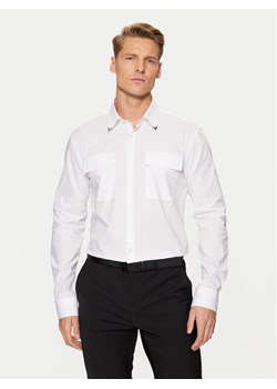 HUGO Koszula Ermetal 50534281 Biały Slim Fit ze sklepu MODIVO w kategorii Koszule męskie - zdjęcie 182595851