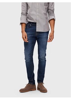 Selected Homme Jeansy Leon 16088264 Granatowy Slim Fit ze sklepu MODIVO w kategorii Jeansy męskie - zdjęcie 182595863