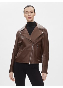 Boss Ramoneska Sajina 50505622 Brązowy Slim Fit ze sklepu MODIVO w kategorii Kurtki damskie - zdjęcie 182596010