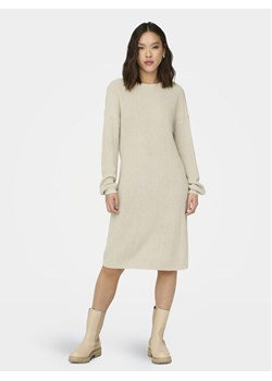 ONLY Sukienka dzianinowa Xenia 15243197 Beżowy Regular Fit ze sklepu MODIVO w kategorii Sukienki - zdjęcie 182596221
