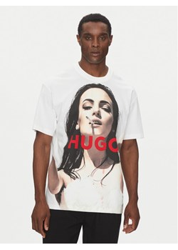 HUGO T-Shirt Duwedie 50535314 Biały Oversize - id: 0000305105431 - marki Hugo Boss - 182596600 HUGO T-Shirt Duwedie 50535314 Biały Oversize ze sklepu MODIVO w kategorii T-shirty męskie - zdjęcie 182596600