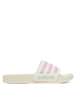 adidas Klapki adilette JP5784 Biały ze sklepu MODIVO w kategorii Klapki dziecięce - zdjęcie 182596694