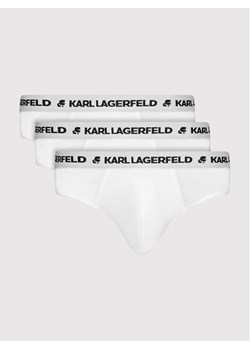 KARL LAGERFELD Komplet 3 par slipów Logo 211M2103 Biały ze sklepu MODIVO w kategorii Majtki męskie - zdjęcie 182596720