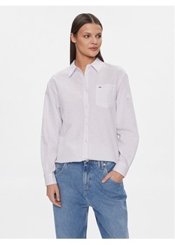 Tommy Jeans Koszula DW0DW17737 Fioletowy Boxy Fit ze sklepu MODIVO w kategorii Koszule damskie - zdjęcie 182596763