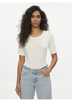Lee T-Shirt Elbow 112350601 Écru Slim Fit ze sklepu MODIVO w kategorii Bluzki damskie - zdjęcie 182596862