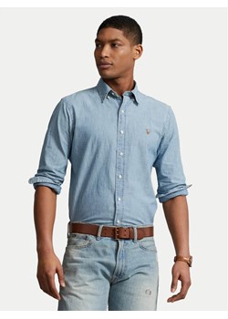 Polo Ralph Lauren Koszula jeansowa 710792042001 Niebieski Custom Fit ze sklepu MODIVO w kategorii Koszule męskie - zdjęcie 182596984