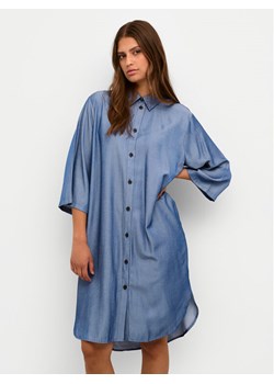 Kaffe Sukienka koszulowa Leonora 10508304 Niebieski Loose Fit ze sklepu MODIVO w kategorii Sukienki - zdjęcie 182596993
