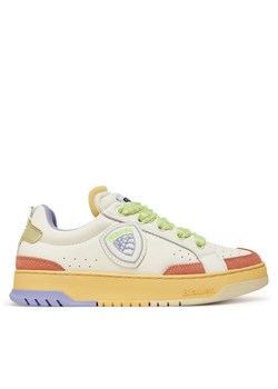 Blauer Sneakersy S5ADEL02/LEA Biały ze sklepu MODIVO w kategorii Buty sportowe damskie - zdjęcie 182597044